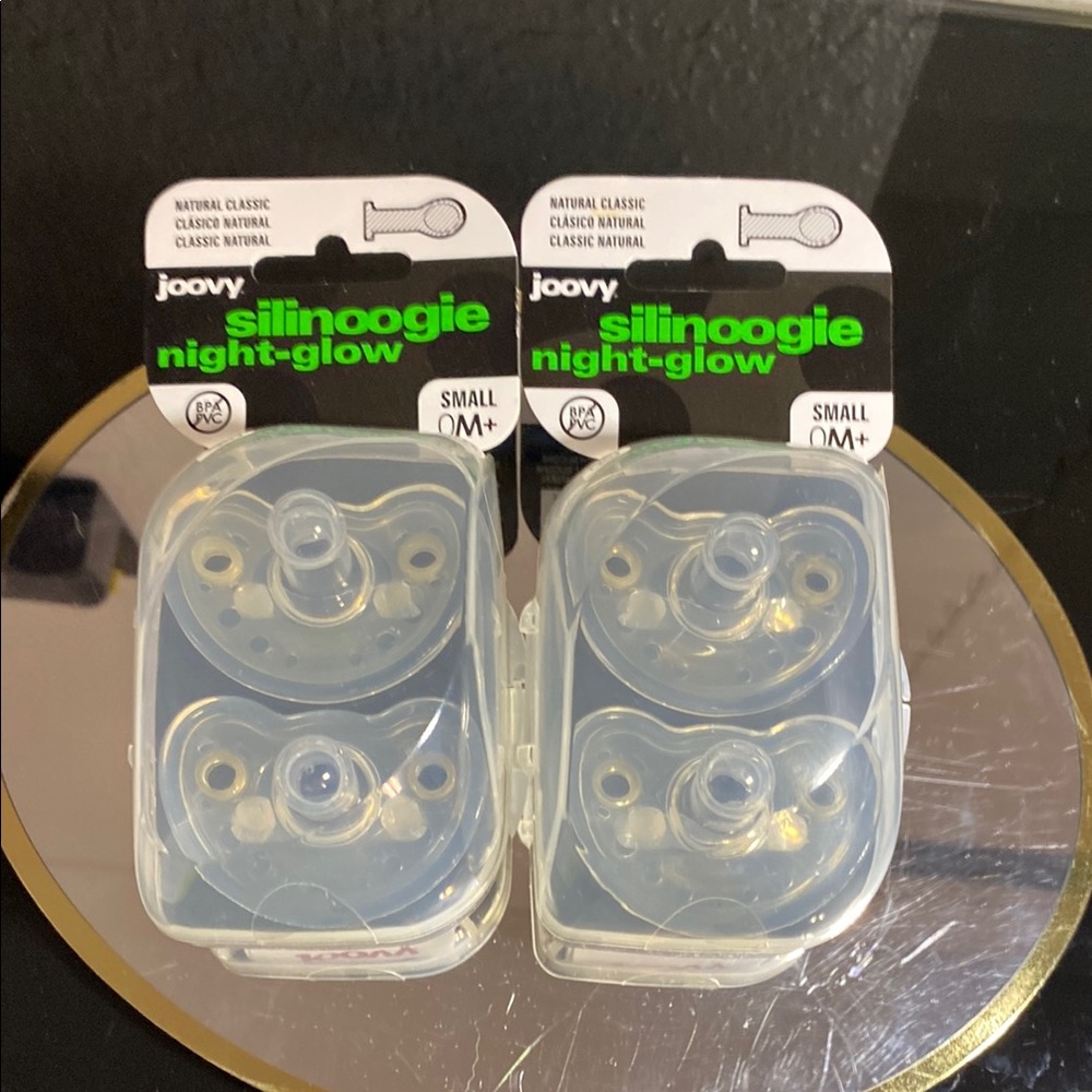 Joovy Silinoogie Night-Glow Pacifiers - Blue